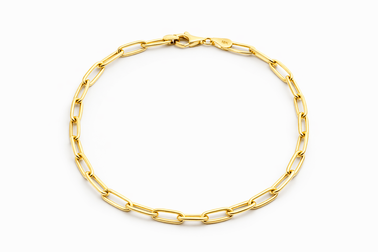 PULSERA PAPER CLIP (Oro 18K) - DISEÑO ATEMPORAL